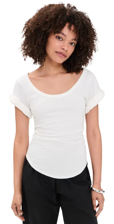 The Line By K Maya Scoop Neck Tee White
