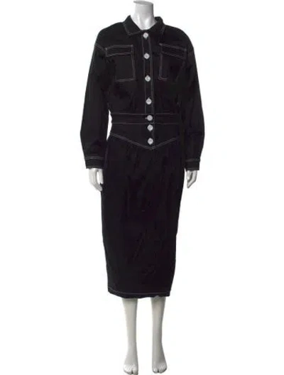 Pre-owned The Line By K Midi Length Dress In Black