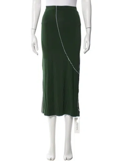 Pre-owned The Line By K Midi Length Skirt In Green