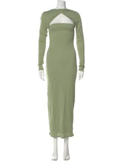 Pre-owned The Line By K Mock Neck Long Dress W/ Tags In Green