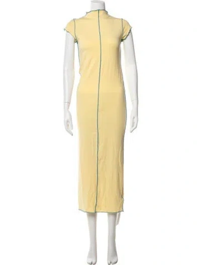 Pre-owned The Line By K Mock Neck Long Dress In Yellow