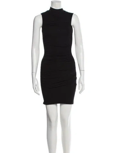 Pre-owned The Line By K Mock Neck Mini Dress In Gray