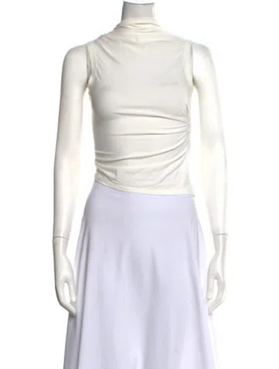 Pre-owned The Line By K Mock Neck Sleeveless Top In Neutrals