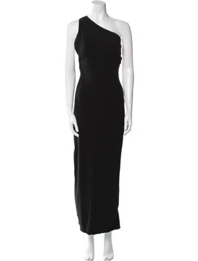 Pre-owned The Line By K One-shoulder Long Dress In Black