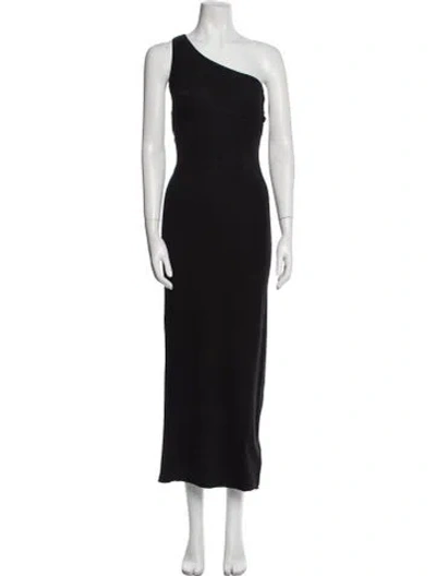 Pre-owned The Line By K One-shoulder Long Dress In Black
