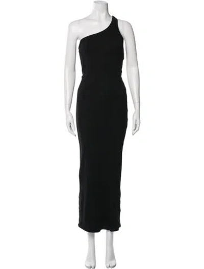 Pre-owned The Line By K One-shoulder Long Dress In Black
