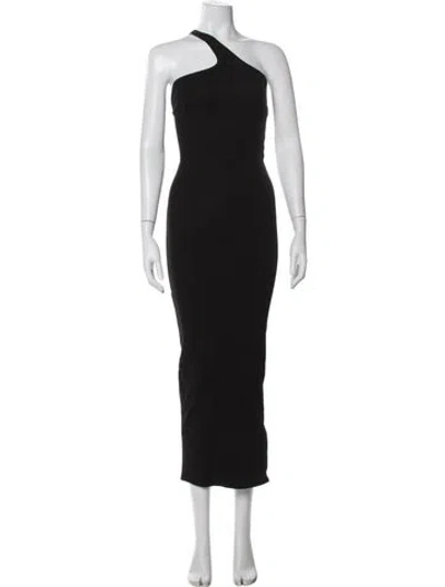 Pre-owned The Line By K One-shoulder Long Dress In Black