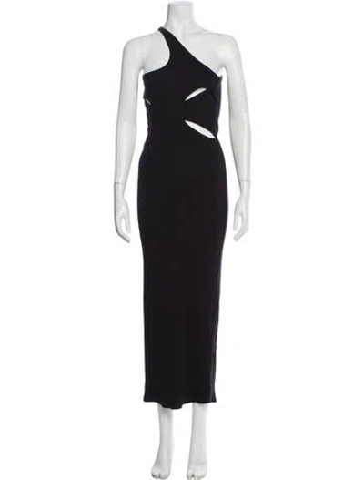Pre-owned The Line By K One-shoulder Long Dress In Black