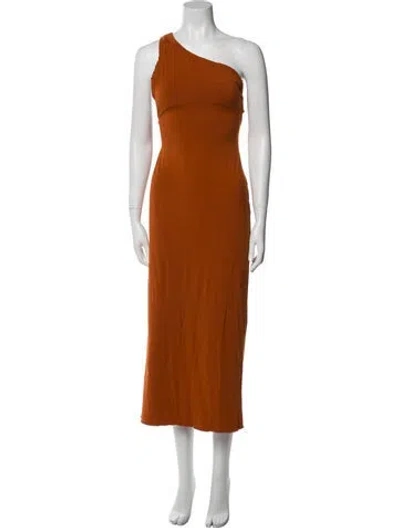 Pre-owned The Line By K One-shoulder Long Dress In Brown