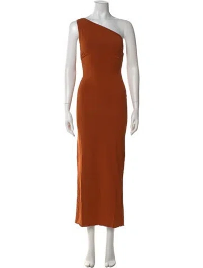 Pre-owned The Line By K One-shoulder Long Dress In Brown