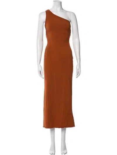 Pre-owned The Line By K One-shoulder Long Dress In Brown