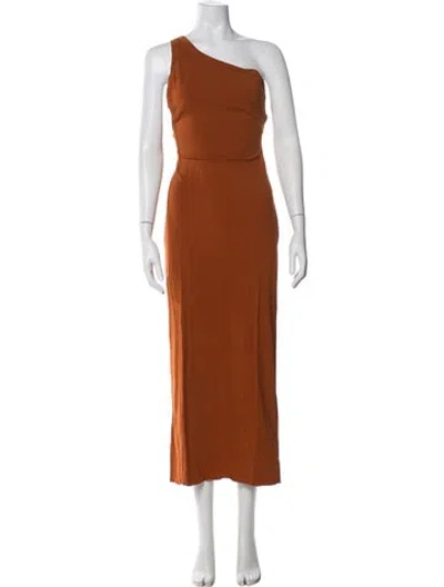 Pre-owned The Line By K One-shoulder Long Dress In Brown