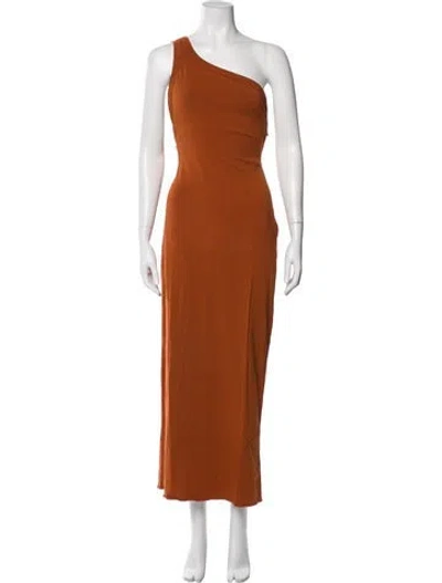 Pre-owned The Line By K One-shoulder Long Dress In Brown