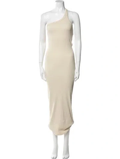 Pre-owned The Line By K One-shoulder Long Dress In Neutral