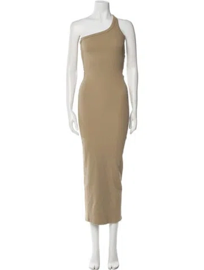 Pre-owned The Line By K One-shoulder Long Dress In Neutral