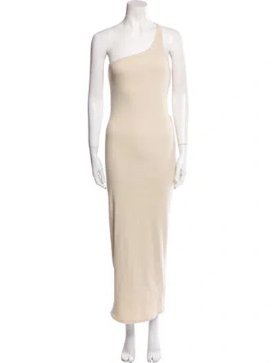 Pre-owned The Line By K One-shoulder Long Dress In Neutral