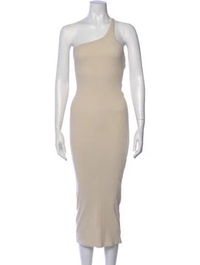 Pre-owned The Line By K One-shoulder Long Dress In Neutral