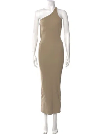 Pre-owned The Line By K One-shoulder Long Dress In Neutrals