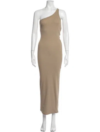 Pre-owned The Line By K One-shoulder Long Dress In Neutrals