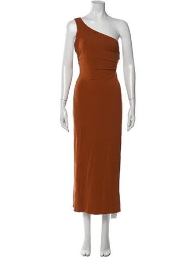 Pre-owned The Line By K One-shoulder Long Dress In Orange