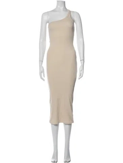 Pre-owned The Line By K One-shoulder Midi Length Dress W/ Tags In Neutrals