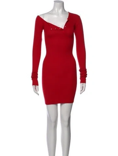 Pre-owned The Line By K One-shoulder Mini Dress In Red