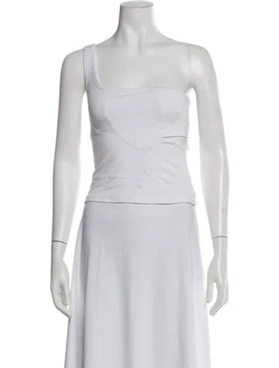 Pre-owned The Line By K One-shoulder Sleeveless Top W/ Tags In White