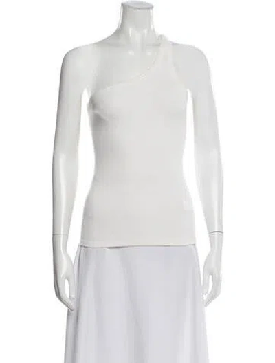 Pre-owned The Line By K One-shoulder Sleeveless Top In White