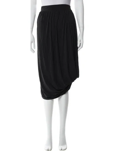 Pre-owned The Line By K Pleated Accents Knee-length Skirt In Black