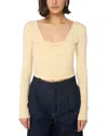 The Line By K Rian Slim Cropped Top In Yellow