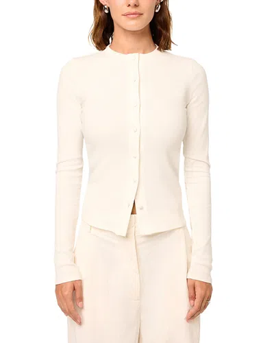 The Line By K Ribbed Jersey Cardigan In White