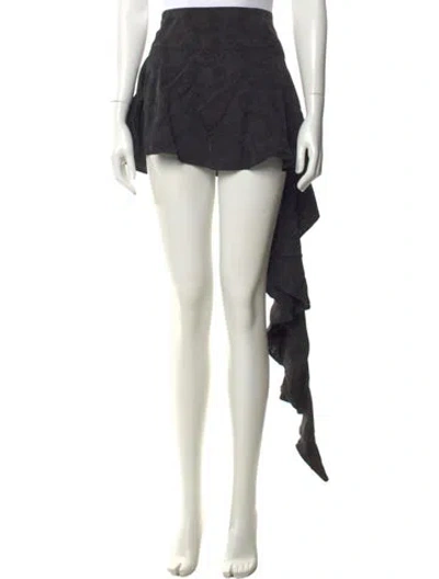 Pre-owned The Line By K Ruffle Embellishment Mini Skirt W/ Tags In Black