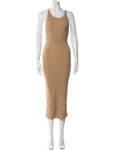 Pre-owned The Line By K Scoop Neck Long Dress In Brown