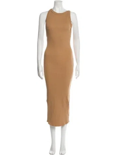 Pre-owned The Line By K Scoop Neck Long Dress In Neutral