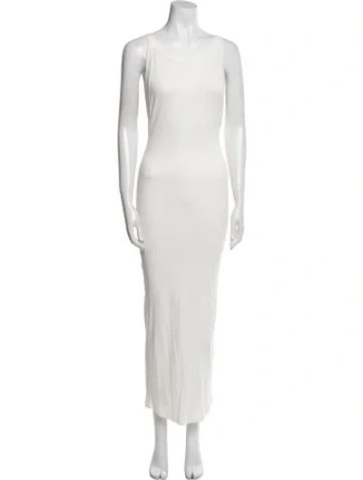 Pre-owned The Line By K Scoop Neck Long Dress In White
