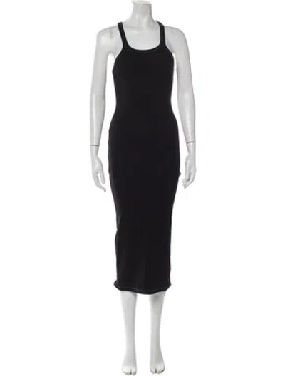 Pre-owned The Line By K Scoop Neck Midi Length Dress In Multi