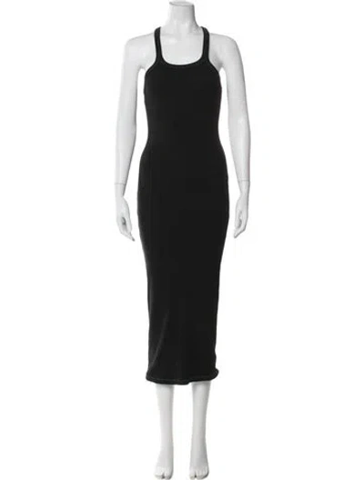 Pre-owned The Line By K Scoop Neck Midi Length Dress W/ Tags In Black