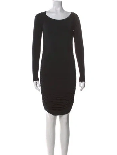 Pre-owned The Line By K Scoop Neck Mini Dress In Black