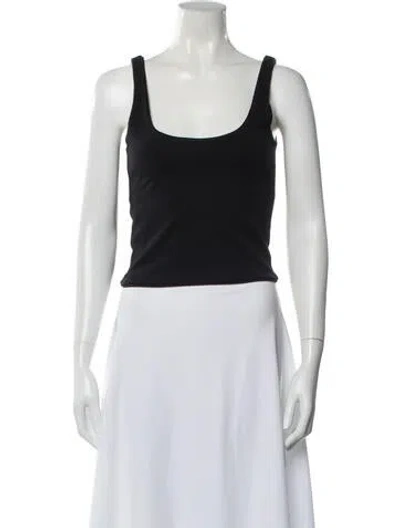 Pre-owned The Line By K Scoop Neck Sleeveless Top In Black