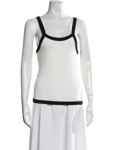 Pre-owned The Line By K Scoop Neck Sleeveless Top In White