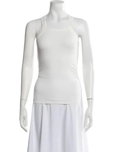 Pre-owned The Line By K Scoop Neck Sleeveless Top In White