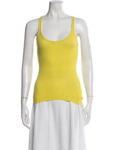 Pre-owned The Line By K Scoop Neck Sleeveless Top In Yellow