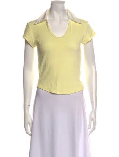 Pre-owned The Line By K Short Sleeve Polo In Yellow