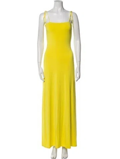 Pre-owned The Line By K Square Neckline Long Dress In Yellow