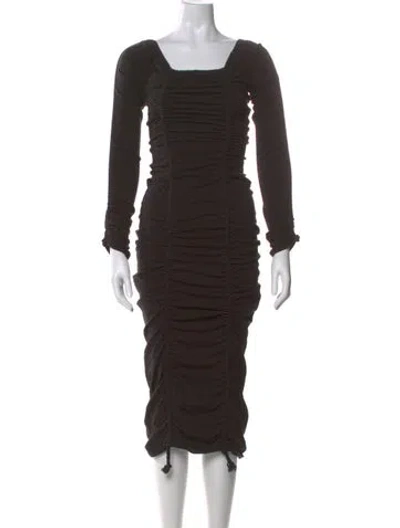 Pre-owned The Line By K Square Neckline Mini Dress In Black