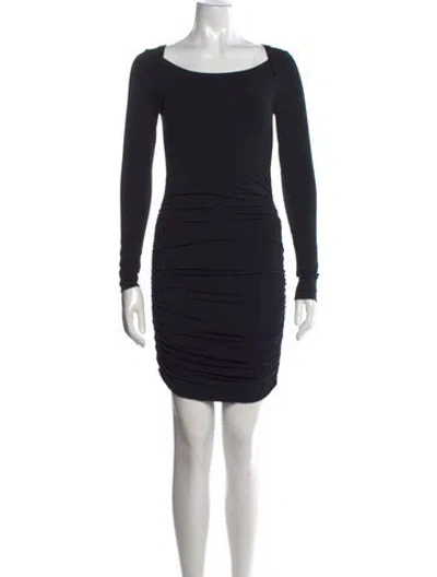 Pre-owned The Line By K Square Neckline Mini Dress In Black