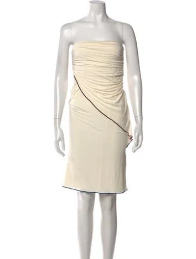 Pre-owned The Line By K Strapless Knee-length Dress W/ Tags In Neutral