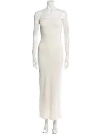 Pre-owned The Line By K Strapless Midi Length Dress In Neutral