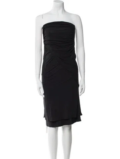 Pre-owned The Line By K Strapless Mini Dress In Black