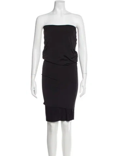 Pre-owned The Line By K Strapless Mini Dress In Gray